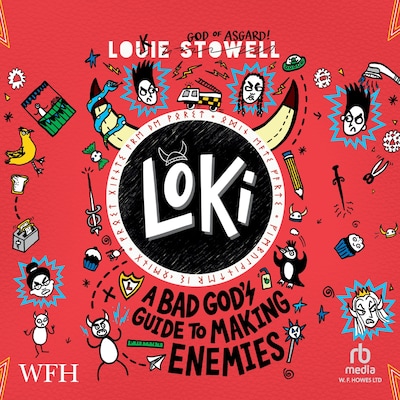 Loki: A Bad God’s Guide to Making Enemies – omslag til lydbogen af Louie Stowell