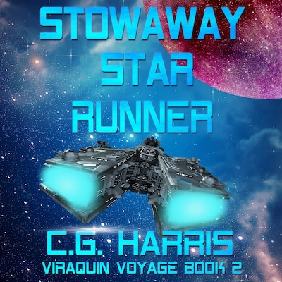 Stowaway Star Runner – omslag til lydbogen af C.G. Harris