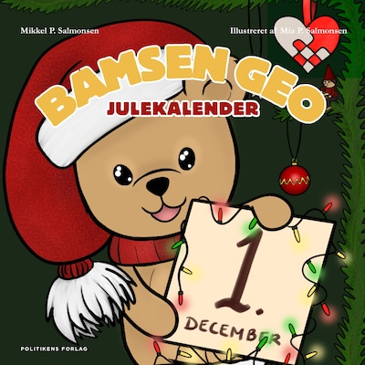 Bamsen Geos julekalender - Geo møder Nissen – omslag til lydbogen af Mikkel Palm Salmonsen, Marie Munk Jensen