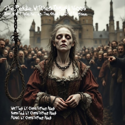 The Pendle Witches - England 1600's – omslag til lydbogen af AI Voice Christopher Allen