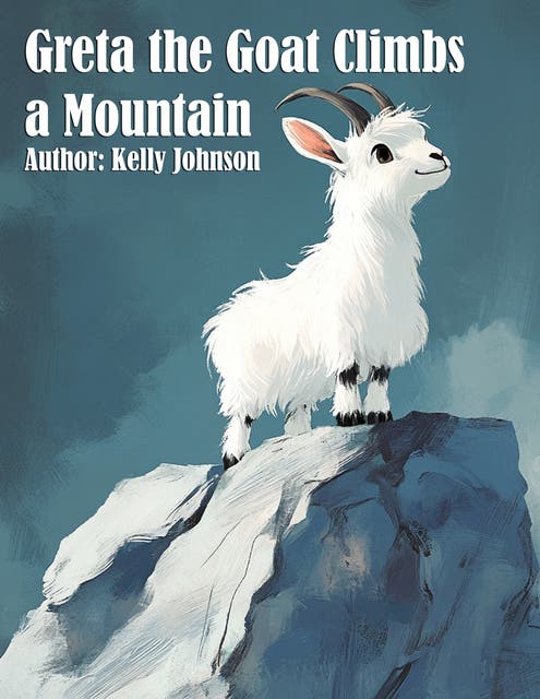 Greta the Goat Climbs a Mountain – omslag til lydbogen af Kelly Johnson