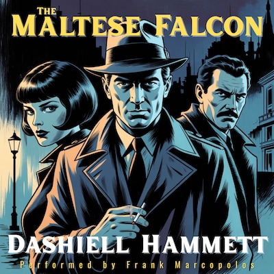The Maltese Falcon – omslag til lydbogen af Dashiell Hammett