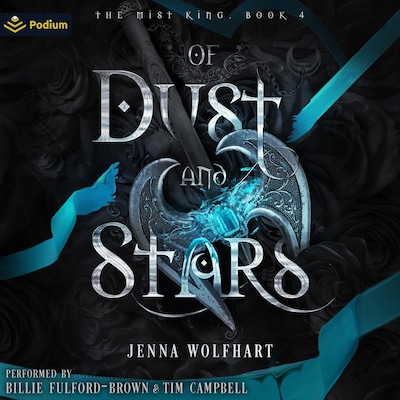 Of Dust and Stars – omslag til lydbogen af Jenna Wolfhart