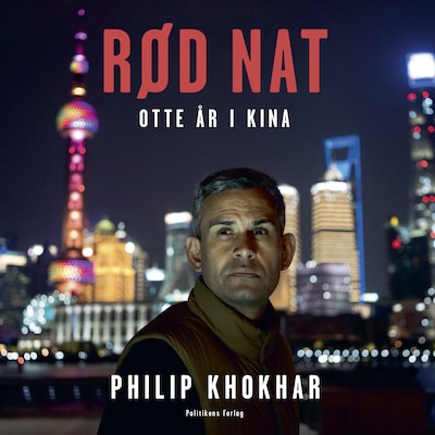 Rød nat – omslag til lydbogen af Philip Khokhar