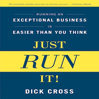 Just Run it! – omslag til lydbogen af Dick Cross