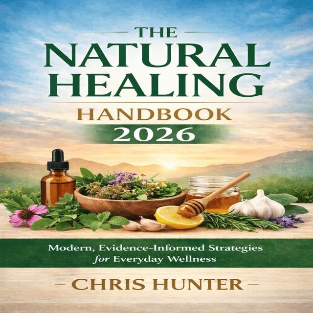 The Natural Healing Handbook 2026: Modern, Evidence-Informed Strategies for Everyday Wellness – omslag til lydbogen af Chris Hunter