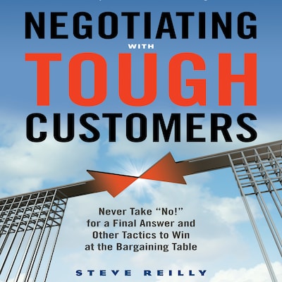 Negotiating with Tough Customers – omslag til lydbogen af Steve Reilly