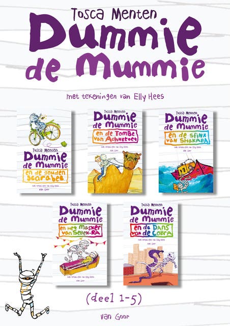 Dummie de mummie (deel 1-5): Omnibus met De gouden scarabee, De tombe van Achnetoet, De sfinx van Shakaba, Het masker van Sebek-Ra en De dans van de c