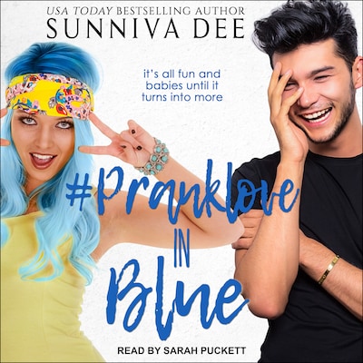 #PrankLove in Blue – omslag til lydbogen af Sunniva Dee