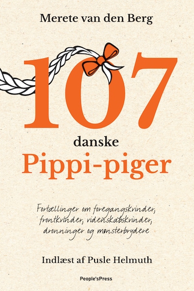 107 danske Pippi-piger – omslag til lydbogen af Merete van den Berg