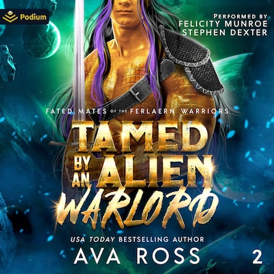 Tamed by an Alien Warlord – omslag til lydbogen af Ava Ross