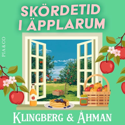 Skördetid i Äpplarum – omslag till ljudboken av Ewa Klingberg, Hanna Åhman