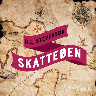 R. L. Stevensons Skatteøen – omslag til lydbogen af Daniel Zimakoff