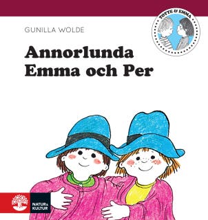 Annorlunda Emma och Per – omslag till ljudboken av Gunilla Wolde