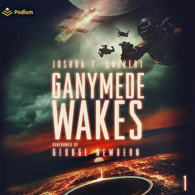 Ganymede Wakes – omslag til lydbogen af Joshua T. Calvert