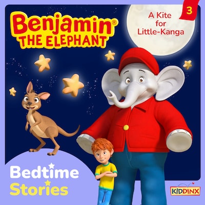 Benjamin the Elephant, Bedtime Stories, Episode 3: A Kite for Little-Kanga – omslag til lydbogen af Vincent Andreas