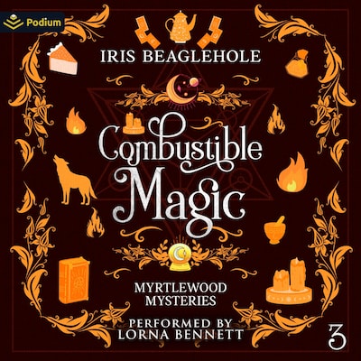 Combustible Magic – omslag til lydbogen af Iris Beaglehole