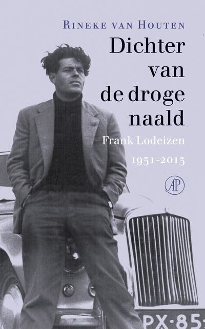 Dichter van de droge naald: Frank Lodeizen 1931-2013 – omslag van het luisterboek van Rineke van Houten