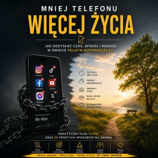 Mniej telefonu. Więcej życia – okładka audiobooka, autor Łukasz Nester