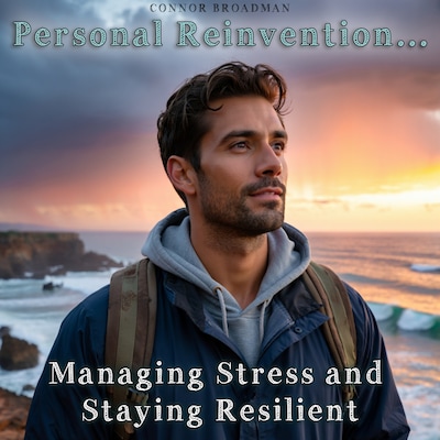 Managing Stress and Staying Resilient - Personal Reinvention – omslag til lydbogen af Connor Broadman