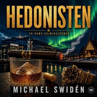 Hedonisten – omslag till ljudboken av Michael Swidén