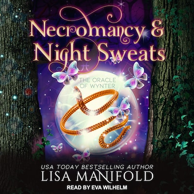 Necromancy & Night Sweats – omslag til lydbogen af Lisa Manifold