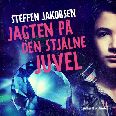 Jagten på den stjålne juvel – omslag til lydbogen af Steffen Jakobsen