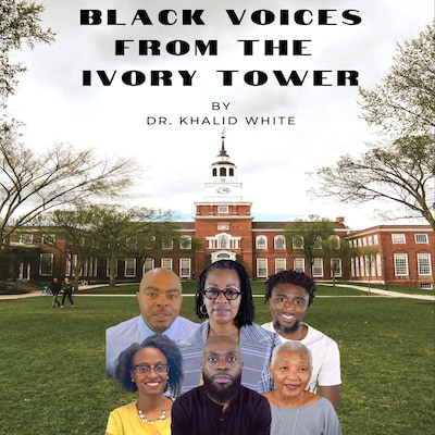 Black Voices from the Ivory Tower – omslag til lydbogen af Khalid White