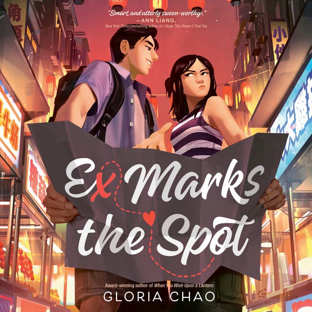 Ex Marks the Spot – omslag van het luisterboek van Gloria Chao