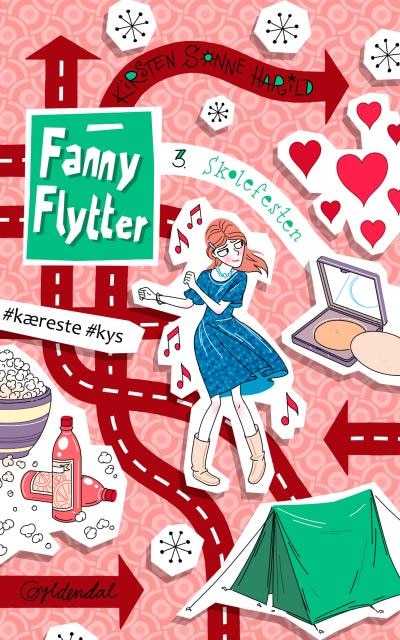 Fanny flytter 3 - Skolefesten – omslag til lydbogen af Kirsten Sonne Harild