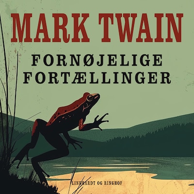 Fornøjelige fortællinger – omslag til lydbogen af Mark Twain