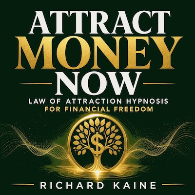 Attract Money Now: Law of Attraction Hypnosis for Financial Freedom – omslag van het luisterboek van Richard Kaine