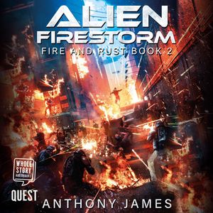Alien Firestorm – okładka audiobooka, autor Anthony James