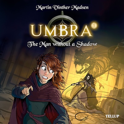 Umbra #1: The Man without a Shadow – omslag til lydbogen af Martin Vinther Madsen