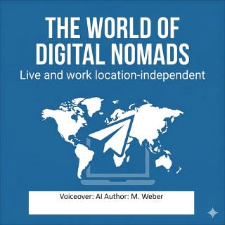 Digital Nomads – Working Where the World Is Most Beautiful: How to Live and Work Location-Independently and Discover the Freedom of New Work – omslag till ljudboken av M. Weber