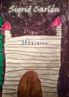 Spökskolan – omslag till ljudboken av Sigrid Carlén