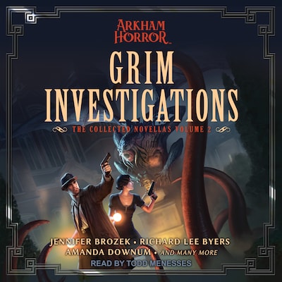 Grim Investigations – omslag til lydbogen af Jennifer Brozek, Richard Lee Byers, Amanda Downum