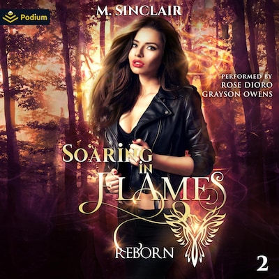 Soaring in Flames – omslag til lydbogen af M. Sinclair