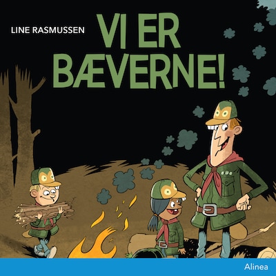 Vi er bæverne – omslag til lydbogen af Line Rasmussen
