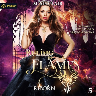 Ruling in Flames – omslag til lydbogen af M. Sinclair