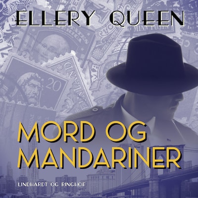 Mord og mandariner – omslag til lydbogen af Ellery Queen