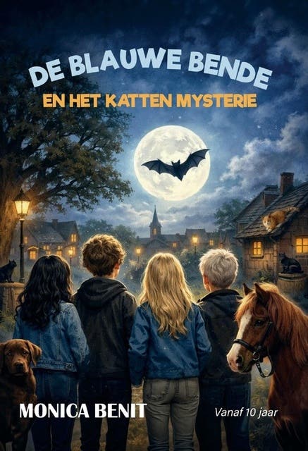 De Blauwe Bende en het kattenmysterie – omslag van het luisterboek van Monica Benit