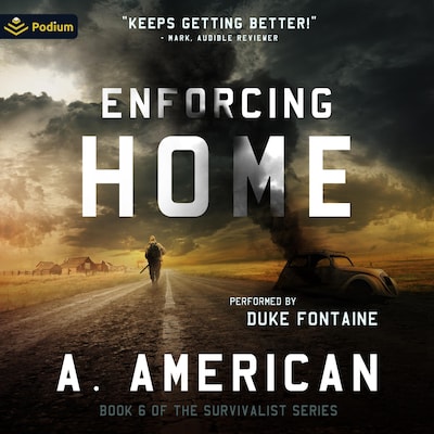 Enforcing Home – omslag til lydbogen af A. American