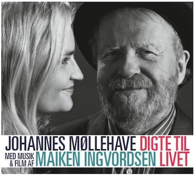 Digte til livet – omslag til lydbogen af Johannes Møllehave, Maiken Ingvordsen