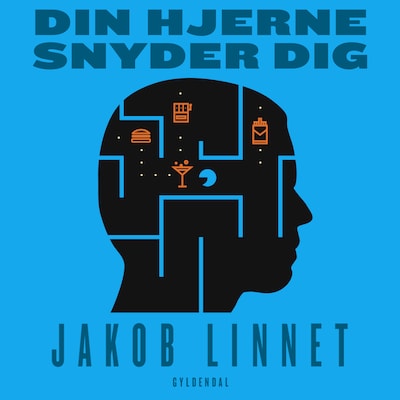 Din hjerne snyder dig – omslag til lydbogen af Jakob Linnet