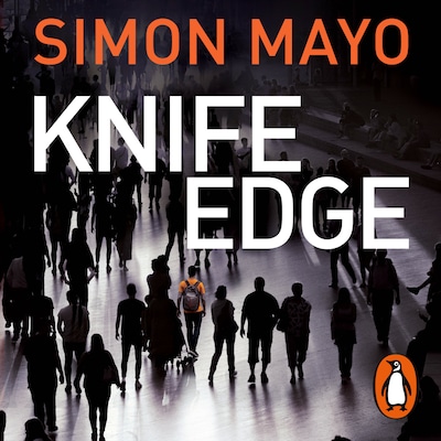 Knife Edge – omslag til lydbogen af Simon Mayo