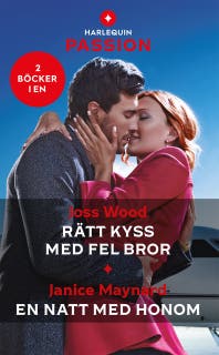 Rätt kyss med fel bror / En natt med honom – omslag till ljudboken av Janice Maynard,Joss Wood