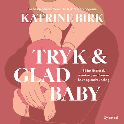 Tryk og glad baby – omslag til lydbogen af Katrine Birk