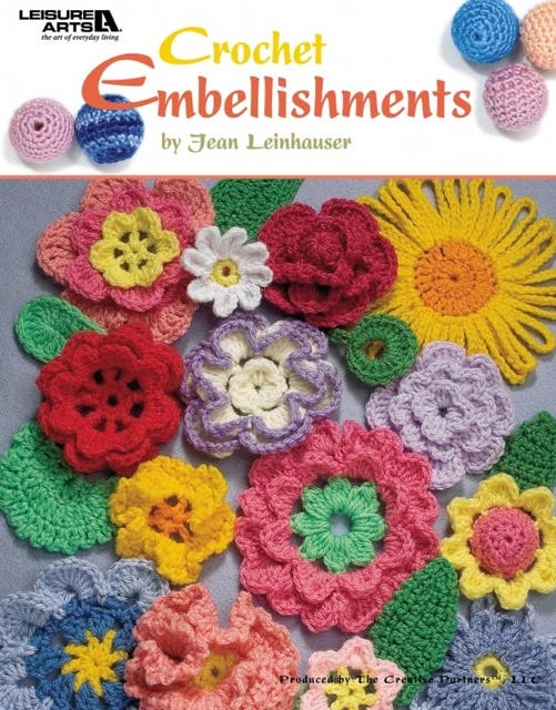 Crochet Embellishments Book – omslag til lydbogen af Jean Leinhauser
