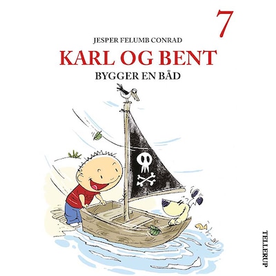 Karl og Bent #7: Karl og Bent bygger en båd – omslag til lydbogen af Jesper Felumb Conrad